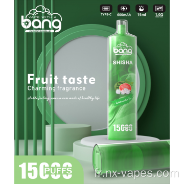 Bang Shisha 15000 Puffs Vape Vape en gros